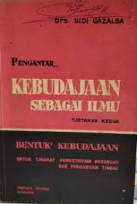 Image of Pengantar kebudayaan sebagai ilmu